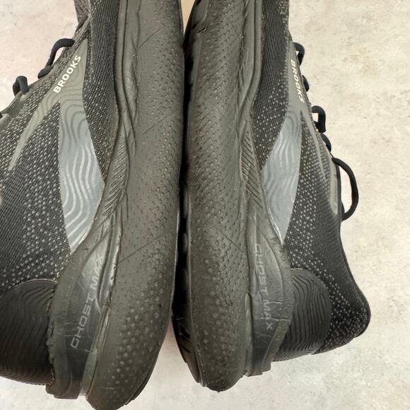 Brooks Ghost Max Mens 11.5 Shoes Running 1104061D020 Black Sneaker Gym Athletic - Picture 14 of 15